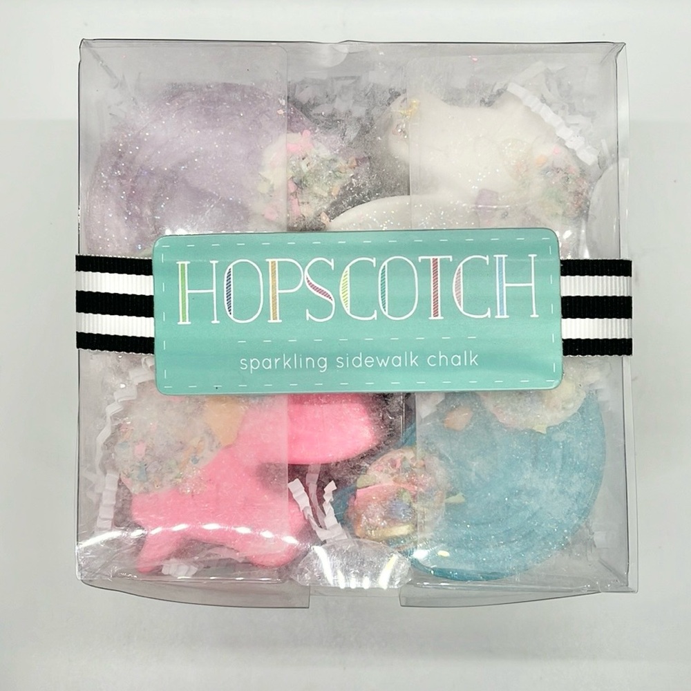 Hopscotch Sparkling Sidewalk Chalk Unicorn & Rainbows - Summer Outdoor Art